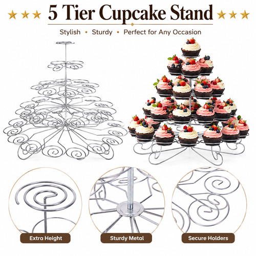 Tier metal cupcake - 5, stand