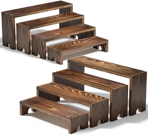 Wooden tiered riser display - riser,