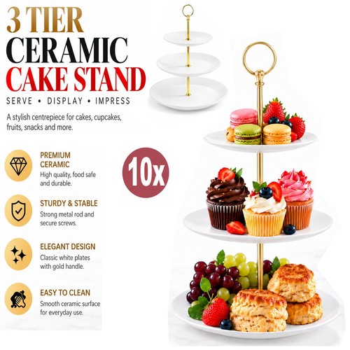 10x cake stand tier round - stand,