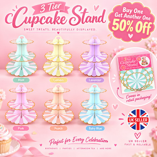Tier cardboard cupcake stand - tier,