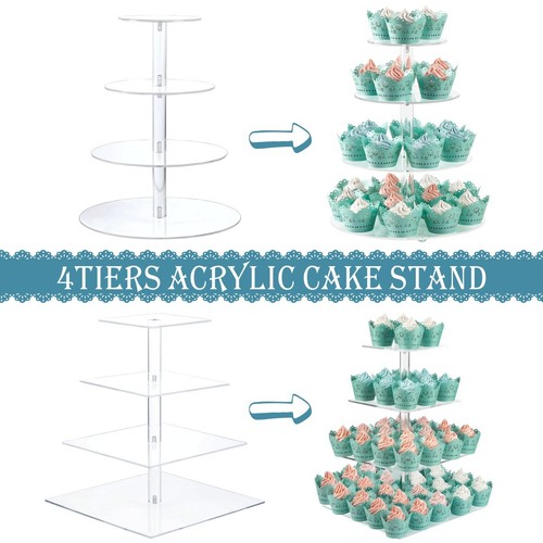 Tier cupcake stand clear - cupcake,