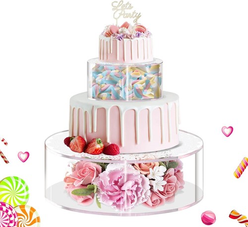 2pcs clear acrylic cake - 2pcs,