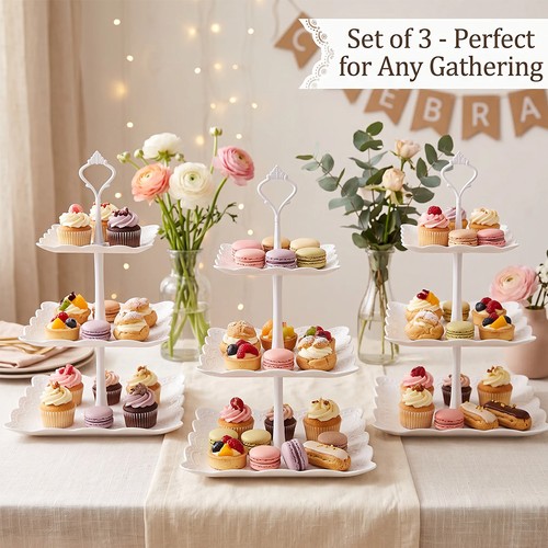 3pcs tier cake stand - 3pcs,