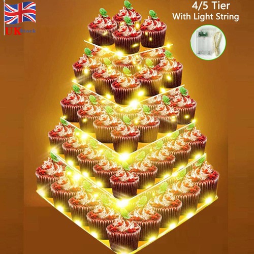 Led clear acrylic cupcake - acrylic,