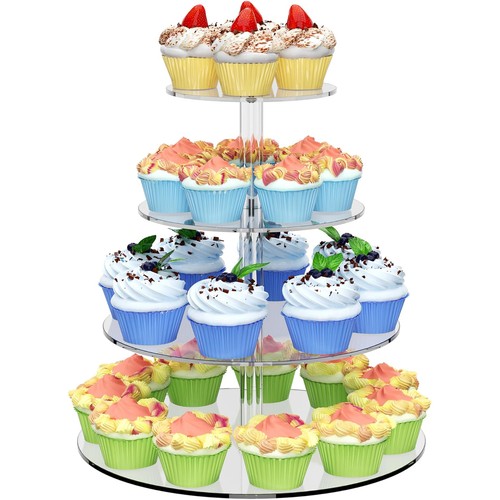 Acrylic round cupcake stand - round,