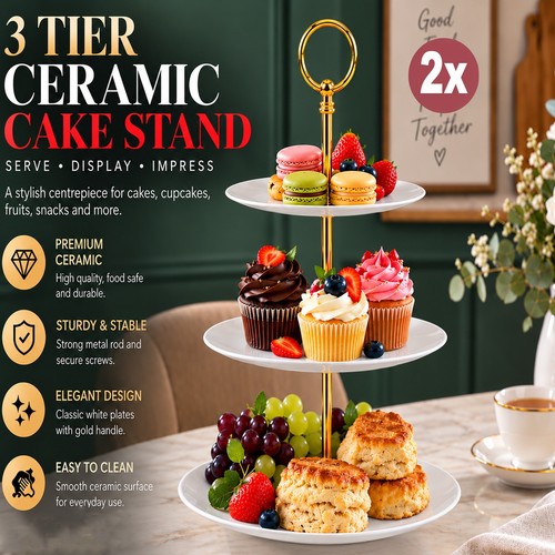 Cake stand tier round - 2x,