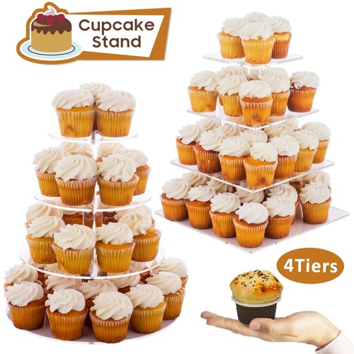 Elegant tier round - 4-tier, cupcake